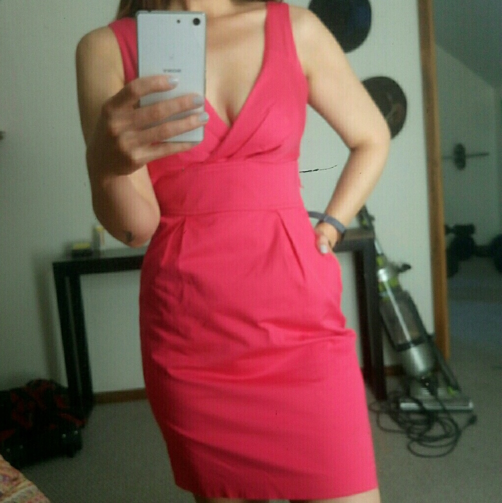 Hot pink Express dress